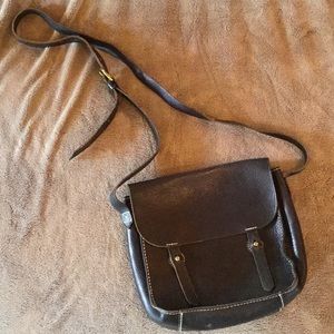 Black Leather Crossbody Purse